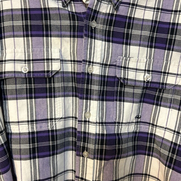 Roper Cowboy Western Plaid Button Down Shirt Men's Large - Picture 4 of 6